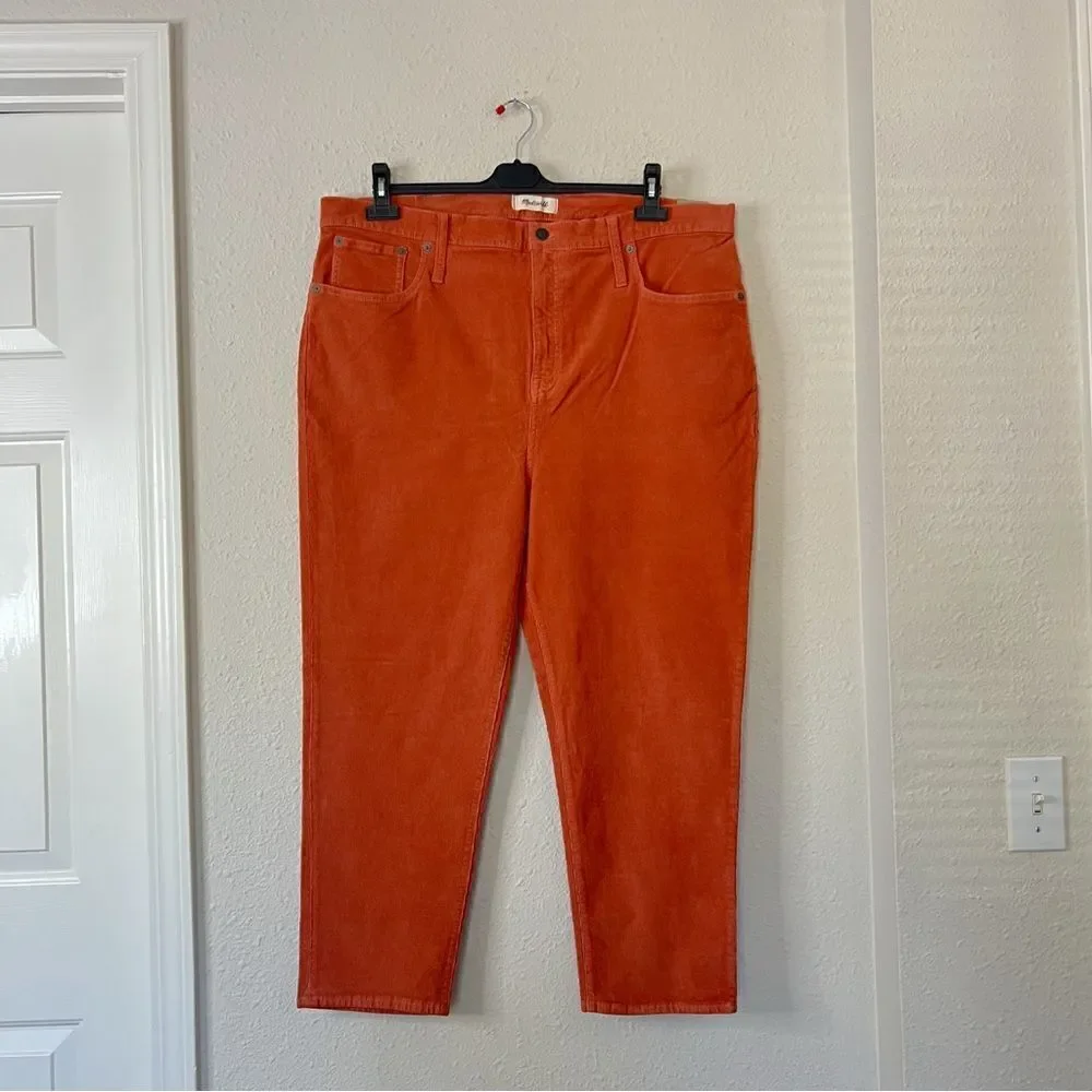 Madewell Corduroy Classic Straight Leg Jean Pants NEW Size 35